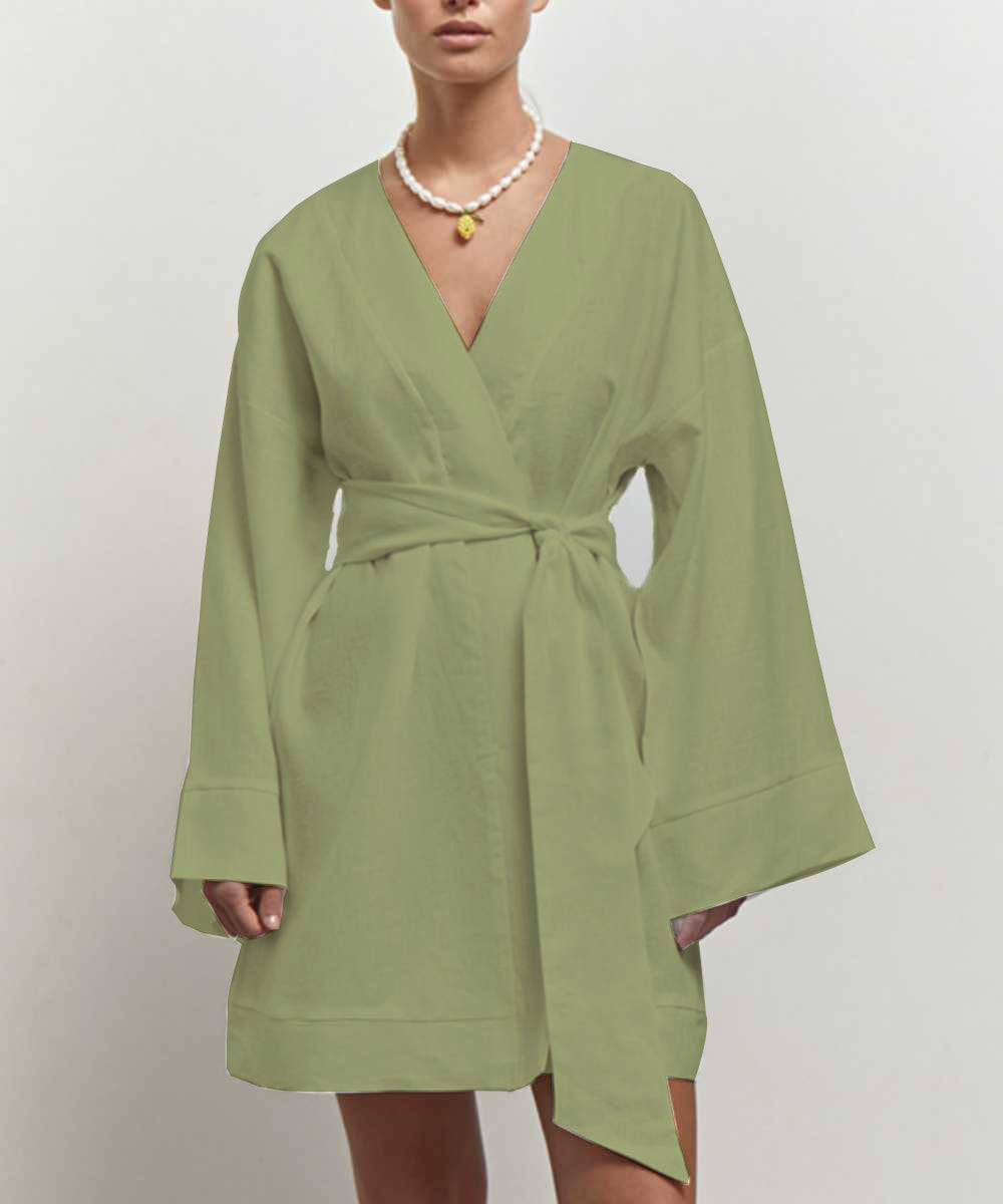 Sophie - Kimono Katoenen Linnen Jurk